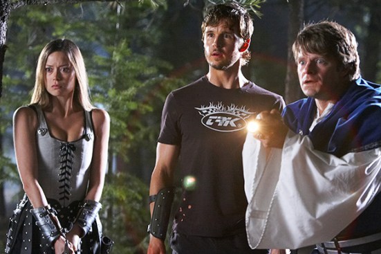 DF-2708 (l to r) Summer Glau stars as "Gwen", Ryan Kwanten as "Joe" and Steve Zahn as "Eric" in Entertainment One's upcoming release, KNIGHTS OF BADASSDOM.